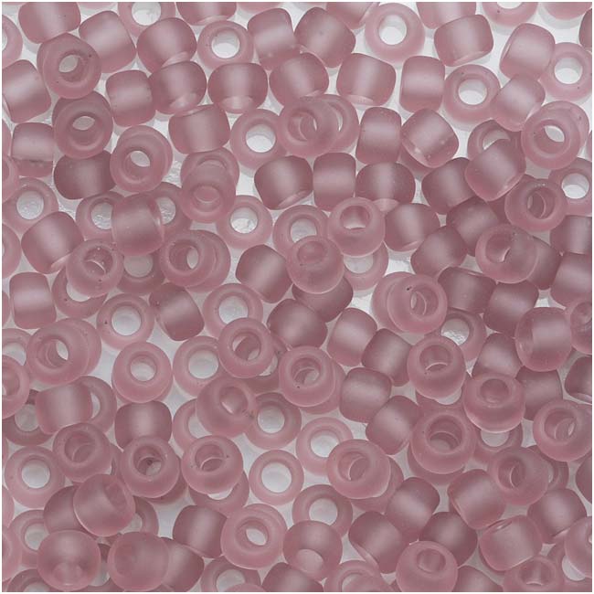 Toho Round Seed Beads 8/0 6F 'Transparent Frosted Lt Amethyst' 8 Gram Tube