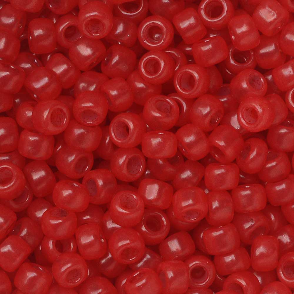 Toho Seed Beads, Round 8/0 #YPS0022 'Hybrid ColorTrends: Milky Aurora Red' (8 Grams)
