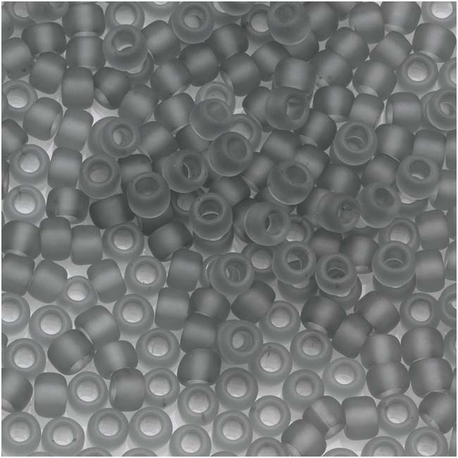 Toho Round Seed Beads 8/0 #9F 'Transparent Frosted Light Gray' 8g