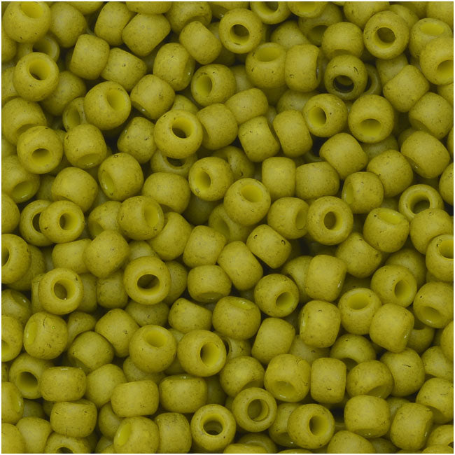 Toho Seed Beads, Round 8/0 Semi Glazed, 8 Gram Tube, Lemongrass