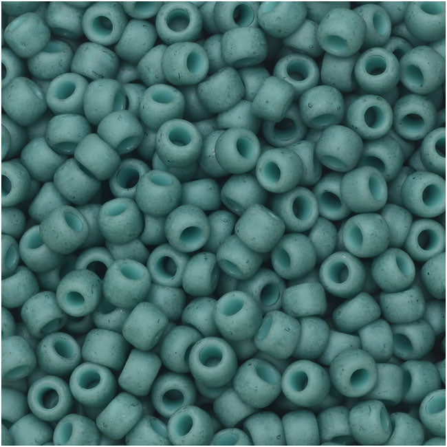 Toho Seed Beads, Round 8/0 Semi Glazed, Turquoise (8 Gram Tube)