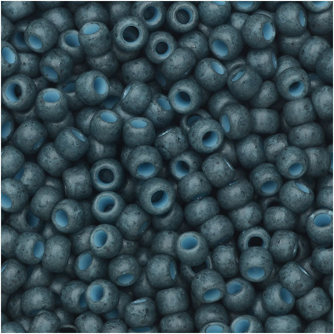 Toho Seed Beads, Round 8/0 Semi Glazed, 8 Gram Tube, Blue Turquoise
