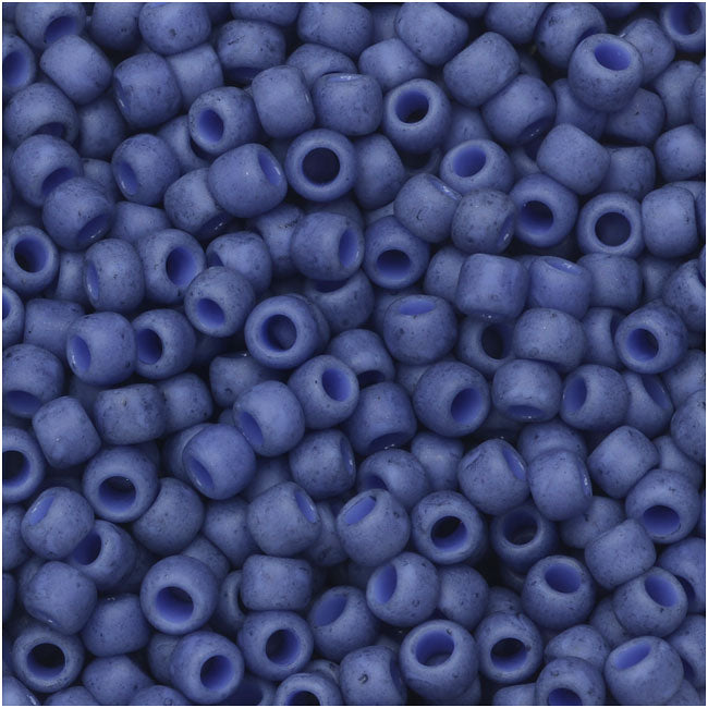 Toho Seed Beads, Round 8/0 Semi Glazed, Soft Blue (8 Gram Tube)