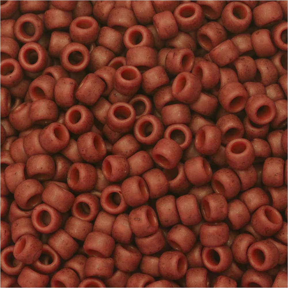 Toho Seed Beads, Round 8/0 Semi Glazed, Orange (8 Gram Tube)