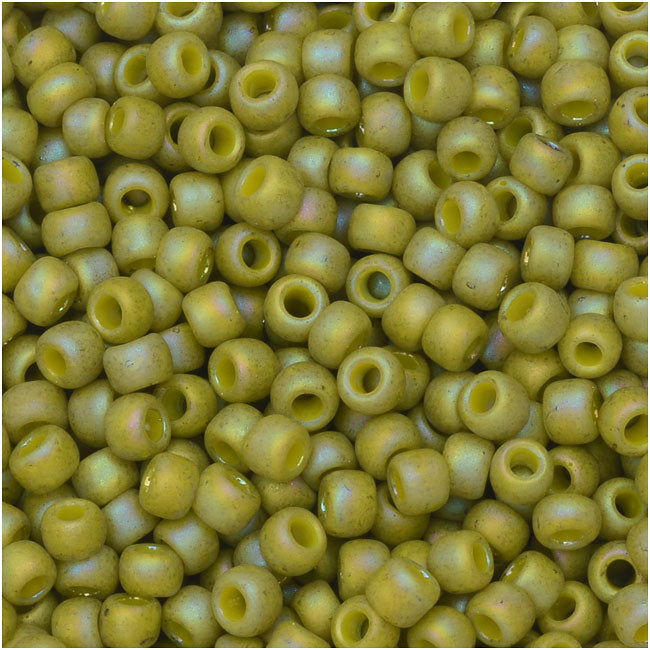 Toho Seed Beads, Round 8/0 Semi Glazed, Rainbow Lemongrass (8 Gram Tube)