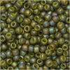 Toho Seed Beads, Round 8/0 Semi Glazed, Rainbow Olive (8 Gram Tube)