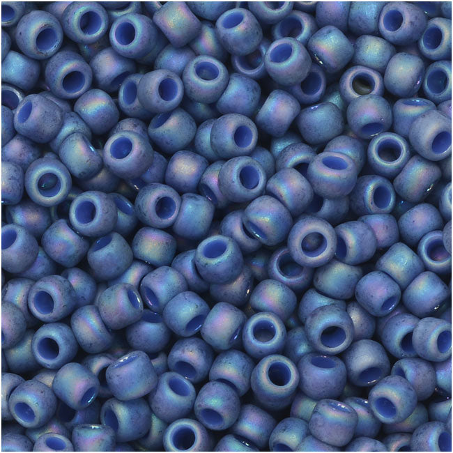 Toho Seed Beads, Round 8/0 Semi Glazed, Rainbow Soft Blue (8 Gram Tube)