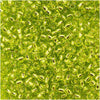 Toho Round Seed Beads 11/0 24 'Silver Lined Lime Green' 8 Gram Tube