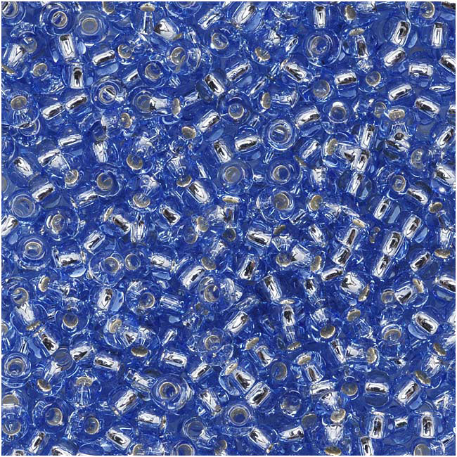 Toho Round Seed Beads 11/0 33 Silver Lined Lt Sapphire 8 Gram Tube
