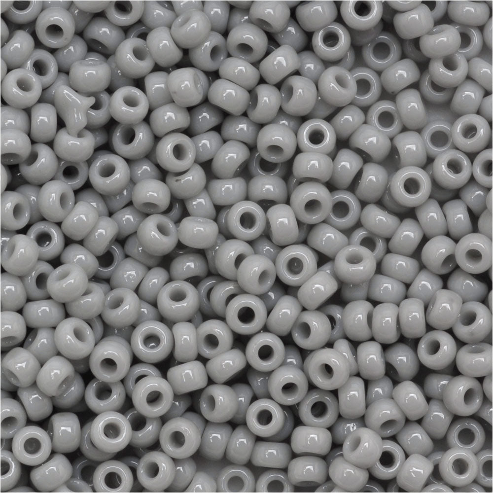 Toho Round Seed Beads 11/0 53 'Opaque Gray' 8 Gram Tube