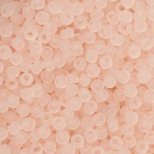 Toho Seed Beads, Round 11/0 #11F 'Transparent Frosted Rosaline' (8 Grams)