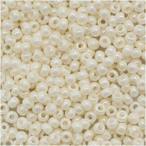 15/0 Japanese Seed Bead 24K Gold Lined Waxy White 465C – Garden of