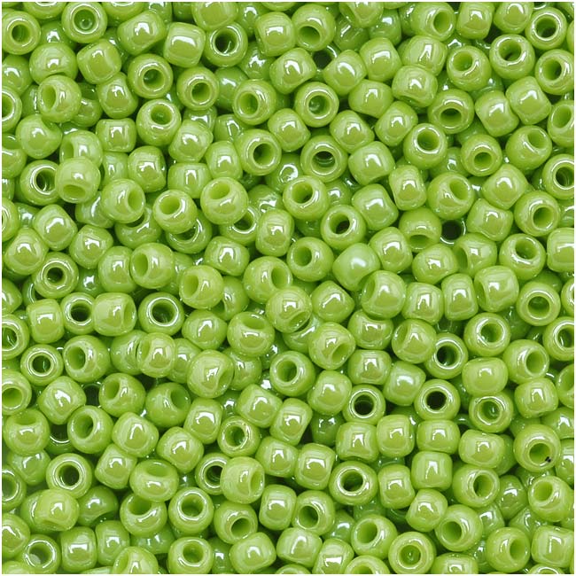 Toho Round Seed Beads 11/0 131 'Opaque Lustered Sour Apple' 8 Gram Tube
