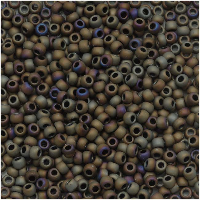 Toho Round Seed Beads 11/0 #614 'Matte Iris Brown' 8g