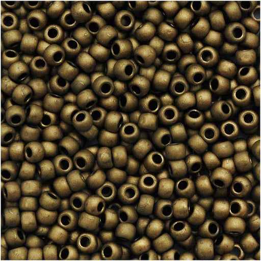 Toho Round Seed Beads 11/0 702 'Matte Dark Copper' 8 Gram Tube