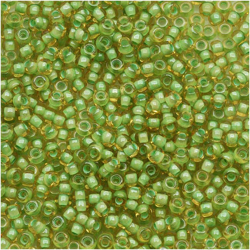 Toho Round Seed Beads 11/0 #945 'Jonquil/Mint Julep Lined' 8g