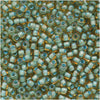 Toho Round Seed Beads 11/0 952 'Rainbow Lt Topaz/Sea Foam Lined' 8 Gram Tube