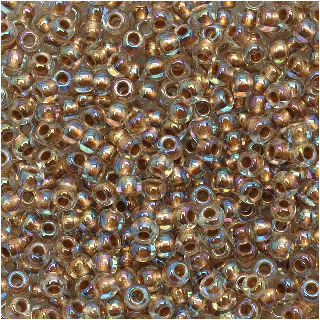 Toho Round Seed Beads 11/0 994 'Gold Lined Rainbow Crystal' 8 Gram Tube