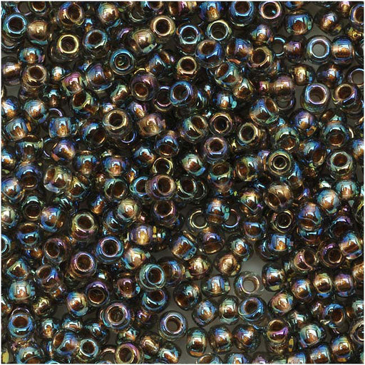 Toho Round Seed Beads 11/0 999 'Gold Lined Rainbow Black Diamond' 8 Gram Tube