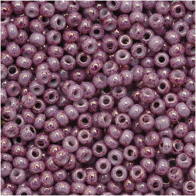 Toho Round Seed Beads 11/0 1202 'Marbled Opaque Pink/Pink' 8 Gram Tube