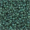 Toho Round Seed Beads 11/0 1207 'Marbled Opaque Turquoise/Blue' 8 Gram Tube
