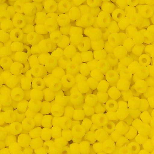 Toho Seed Beads, Round 11/0 #42BF 'Opaque Frosted Sunshine' (8 Grams)