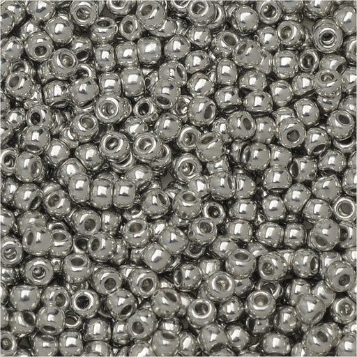 Toho Seed Beads, Round 11/0 #714 'Metallic Silver' (8 Grams)