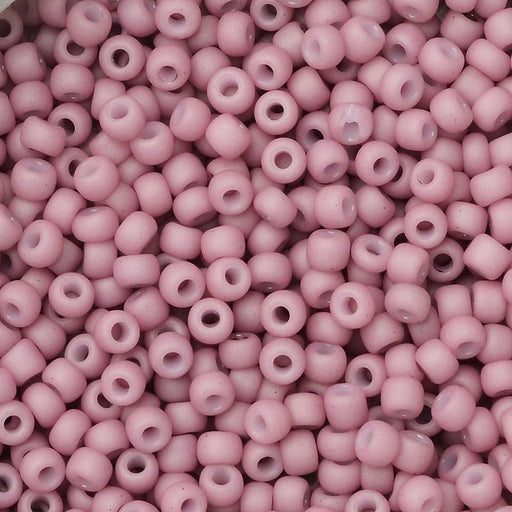 Toho Seed Beads, Round 11/0 #765 'Opaque Pastel Frosted Plumeria' (8 Grams)