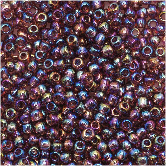 Toho Round Seed Beads 11/0 166B 'Transparent Rainbow Med Amethyst' 8 Gram Tube