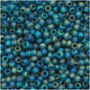 Toho Round Seed Beads 11/0 167BDF 'Transparent Rainbow Frosted Teal' 8 Gram Tube