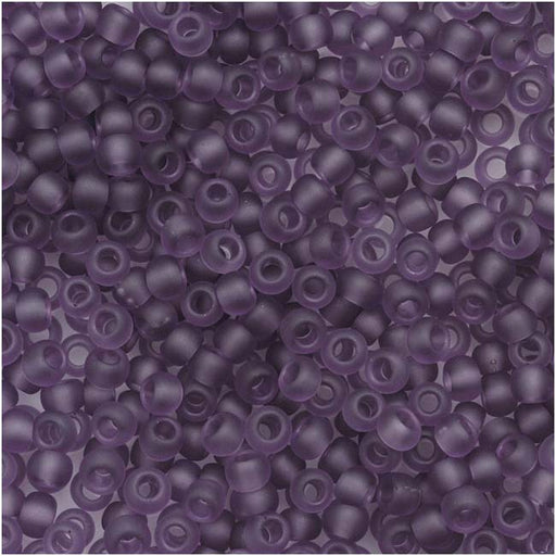 Toho Round Seed Beads 11/0 19F 'Transparent Frosted Sugar Plum' 8 Gram Tube