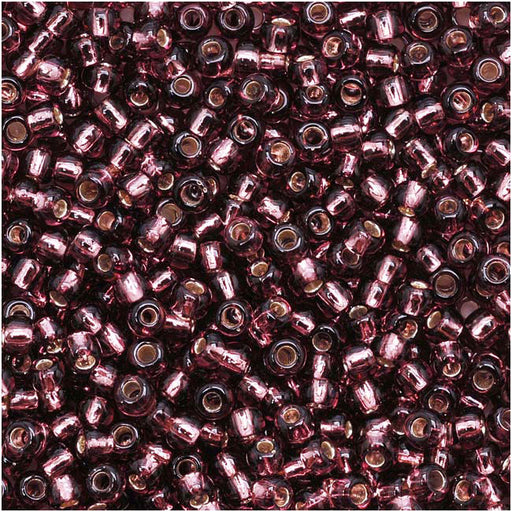 Toho Round Seed Beads 11/0 26B 'Silver Lined Med Amethyst' 8 Gram Tube