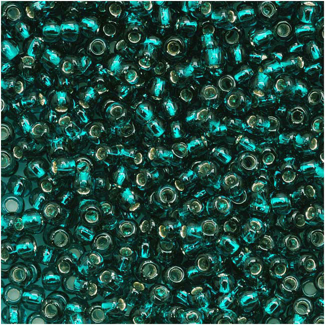 Toho Round Seed Beads 11/0 27BD 'Silver Lined Teal' 8 Gram Tube