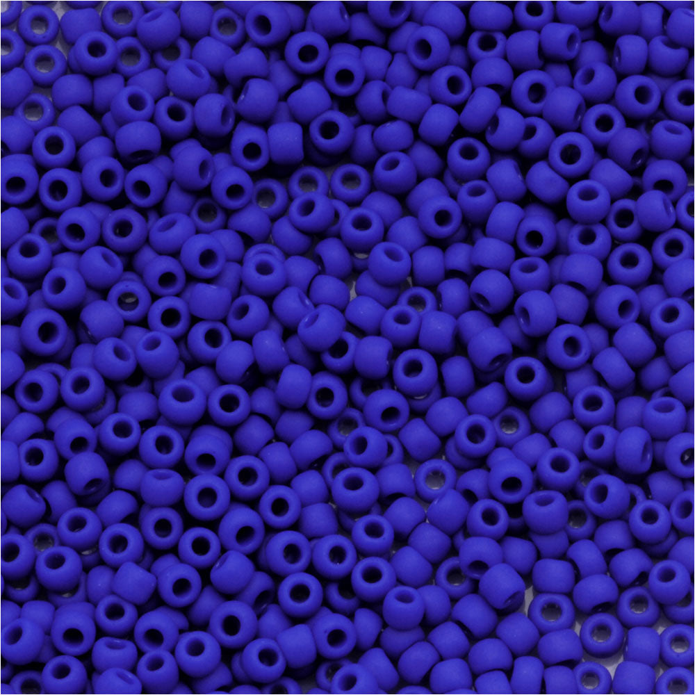 Toho Round Seed Beads 11/0 #48F Opaque Frosted Navy Blue 8g