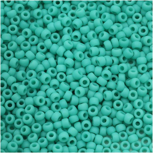 Toho Round Seed Beads 11/0 #55F Opaque Frosted Turquoise 8g