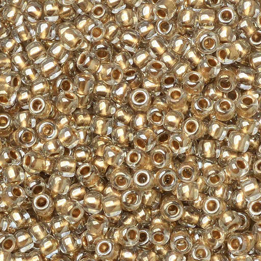 Toho Seed Beads, Round 11/0 #989 'Gold Lined Crystal' (8 Grams)