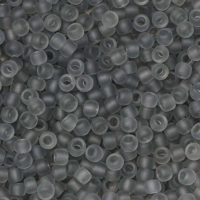 Toho Seed Beads, Round 11/0 #9F 'Transparent Frosted Light Gray' (8 Grams)