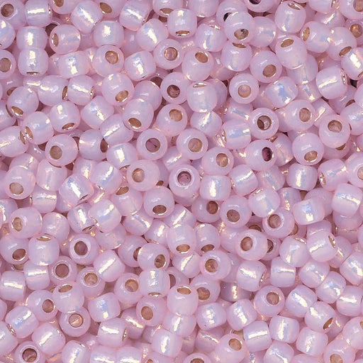 Toho Seed Beads, Round 11/0 #PF2121 'PermaFinish Silver Lined Milky Light Amethyst' (8 Grams)