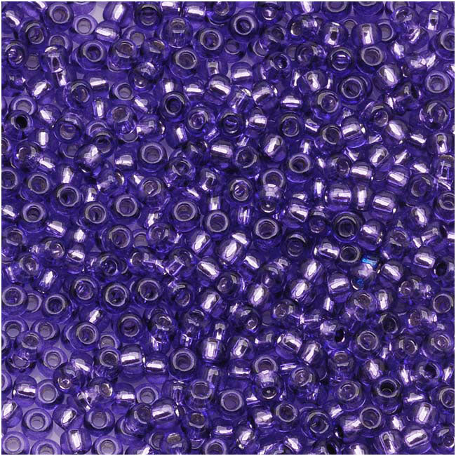 Toho Round Seed Beads 11/0 #2224 'Silver Lined Purple' 8g