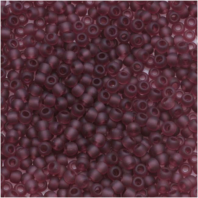 Toho Round Seed Beads 11/0 #6BF 'Transparent Frosted Medium Amethyst' 8g