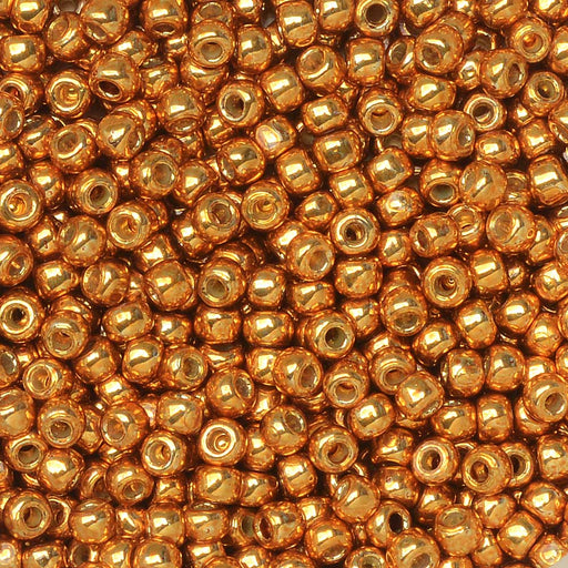 Toho Seed Beads, Round 11/0 #PF591 'Permafinish Galvanized Old Gold' (8 Grams)