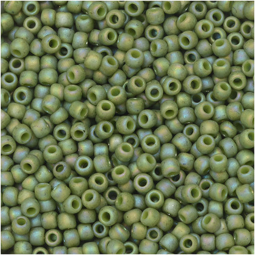 Toho Seed Beads, Round 11/0 Semi Glazed, 8 Gram Tube, Rainbow Honeydew