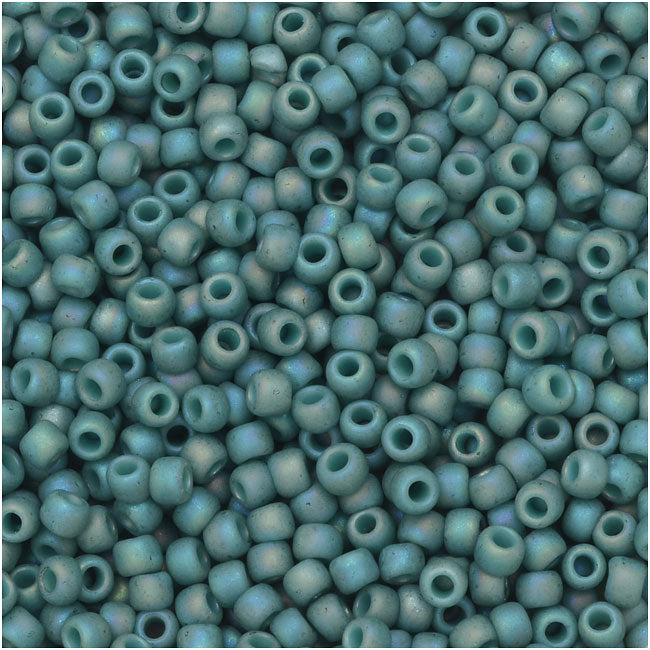 Toho Seed Beads, Round 11/0 Semi Glazed, Rainbow Turquoise (8 Gram Tube)