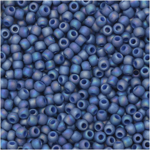 Toho Seed Beads, Round 11/0 Semi Glazed, Rainbow Soft Blue (8 Gram Tube)