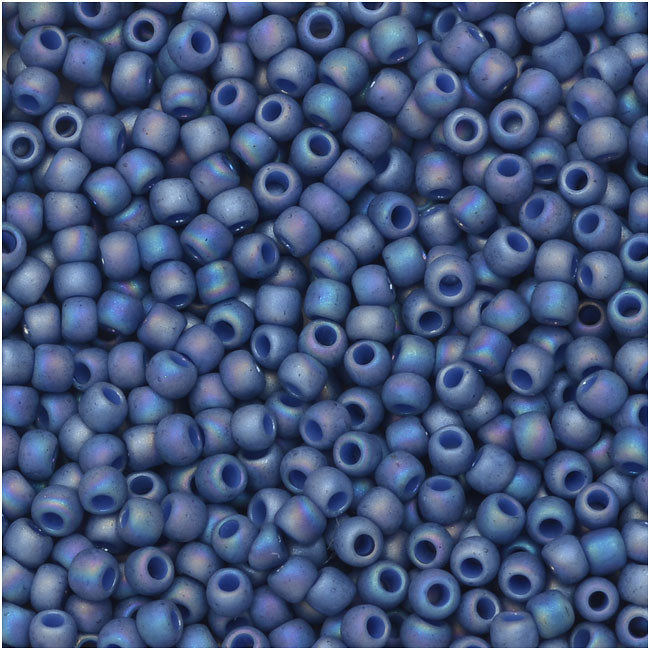 Toho Seed Beads, Round 11/0 Semi Glazed, Rainbow Soft Blue (8 Gram Tube)