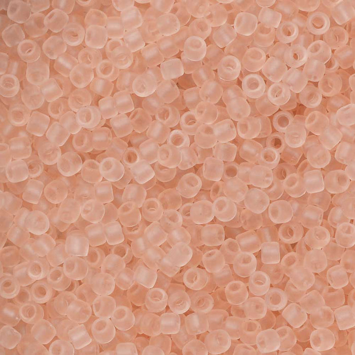 Toho Seed Beads, Round 15/0 #11F 'Transparent Frosted Rosaline' (8 Grams)