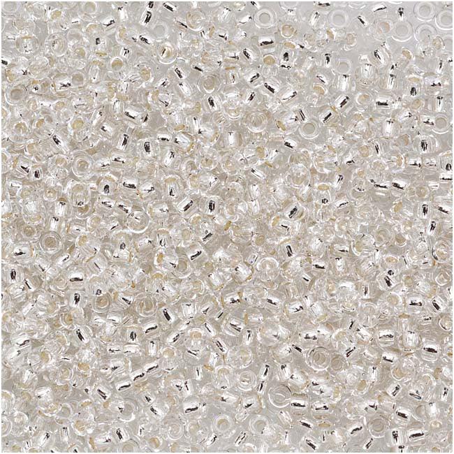 Toho Round Seed Beads 15/0 21 'Silver Lined Crystal' 8 Gram Tube