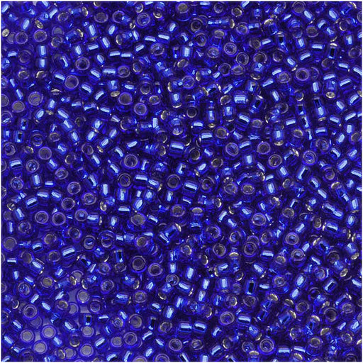 Toho Round Seed Beads 15/0 #28 Silver Lined Cobalt 8g