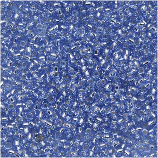 Toho Round Seed Beads 15/0 #33 Silver Lined Light Sapphire 8g