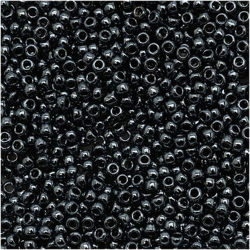 Toho Round Seed Beads 15/0 #81 'Metallic Hematite' 8 Gram Tube